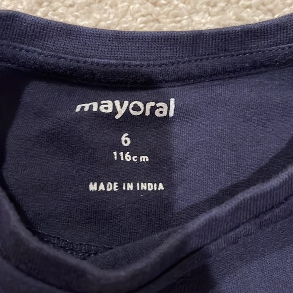 Mayoral Whale print tee shirt, size 6 - Picture 2 of 4